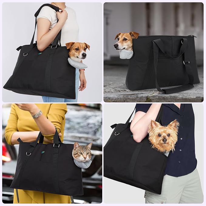 Ownpets Large Pet Carrier for Dogs Cats, 18-20lbs, Hands-Free Purse Bag | extra large, storage pockets, travel vet shopping, medium pets
