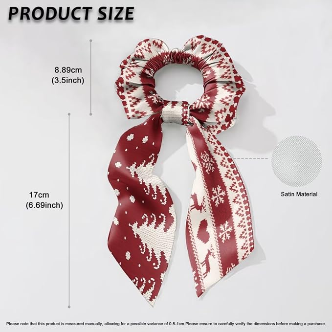 COEQINE Christmas Dog Bandanas Cotton Dogs Accessories with Hair Tie Organizer Travel Cute Xmas Tree Red Western Deer Pattern Dog Bandanas Bulk for Holiday Pet and Owner Matching Outfits