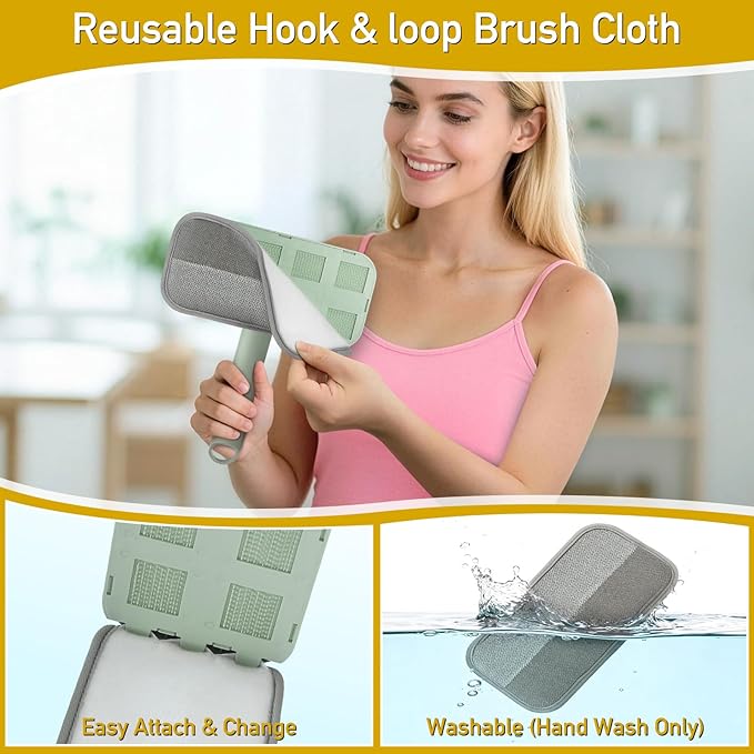 Rundik Pet Hair Remover – Reusable Lint Remover for Dog and Cat Hair Electrostatic Lint Brush Magic Pet Hair Removal Tool for Clothes, Couch, Carpet, Car, Rugs, Bedding, Fabric Furniture
