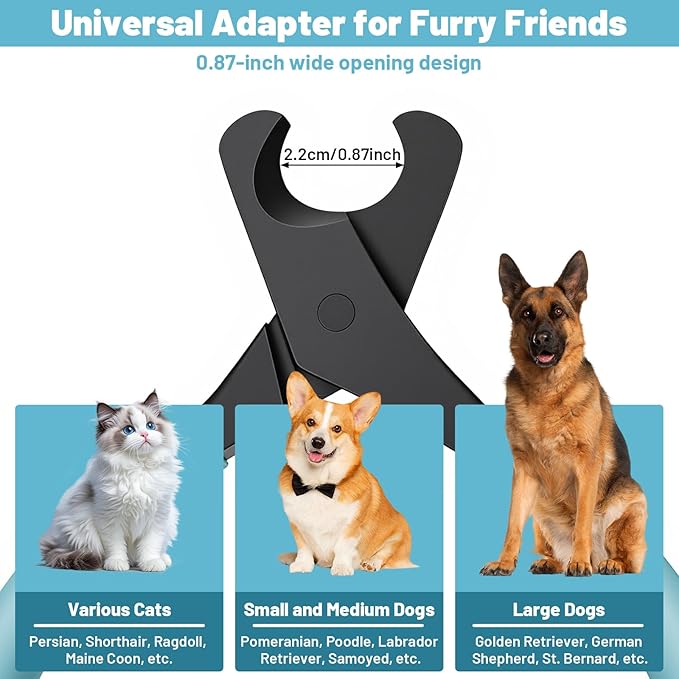 Dog & Cat Nail Clippers – Professional Stainless Steel Pet Nail Trimmer, Sharp & Splinter-Free Blades, Ergonomic Non-Slip Handle for Safe Easy Trimming at Home