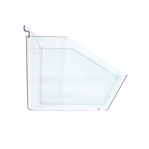 Clear Pegboard Acrylic Bins, Small Bin for Peg Wall - 6" L x 5.5" H x 7.5" D - 10 Pack
