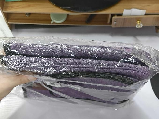 Crochet Bag Organizer for Crocheting, Knitting Yarn Bag Tote On The Go | Crochet Storage Bag for Knitters Supply, Crochet Gifts for Women, Birthday Gifts, Only Bag No Accessories (Purple)