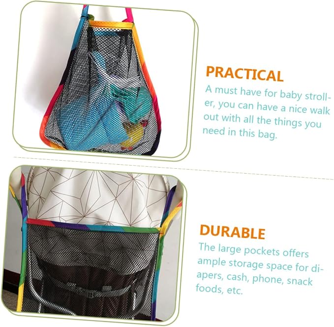 LIOOBO 2sets 6pcs Stroller Organizer Bag Hanging Storage Bags for Diapers and Mesh Design for Easy Access Sturdy and Efficient Stroller Accessories 6pcs*2