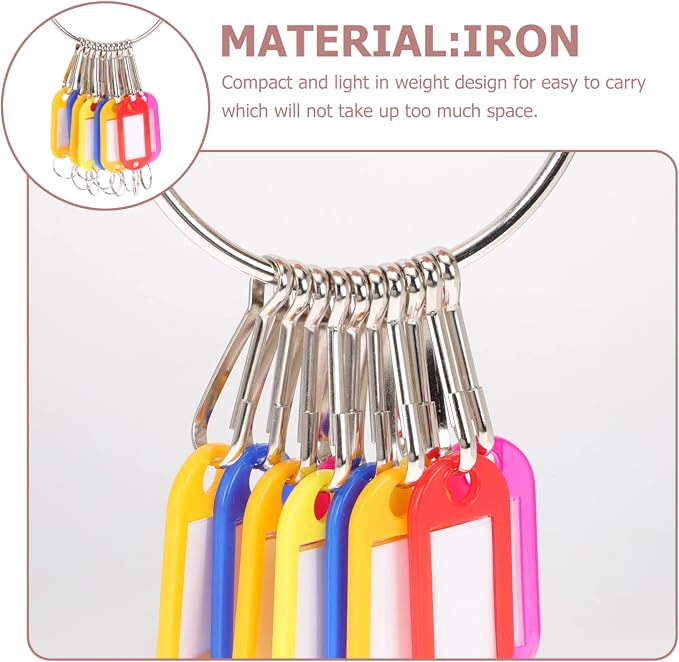 DOITOOL 1 Set Multi Purpose Key Tags Key Label for Office School and Luggage Identification