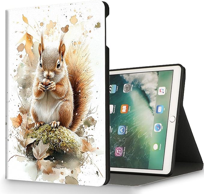 for Microsoft Surface Pro 8-13" 2021 Tablet Case,Auto Wake/Sleep,Adjustable Stand Protective Cover - Cute Squirrel Nut