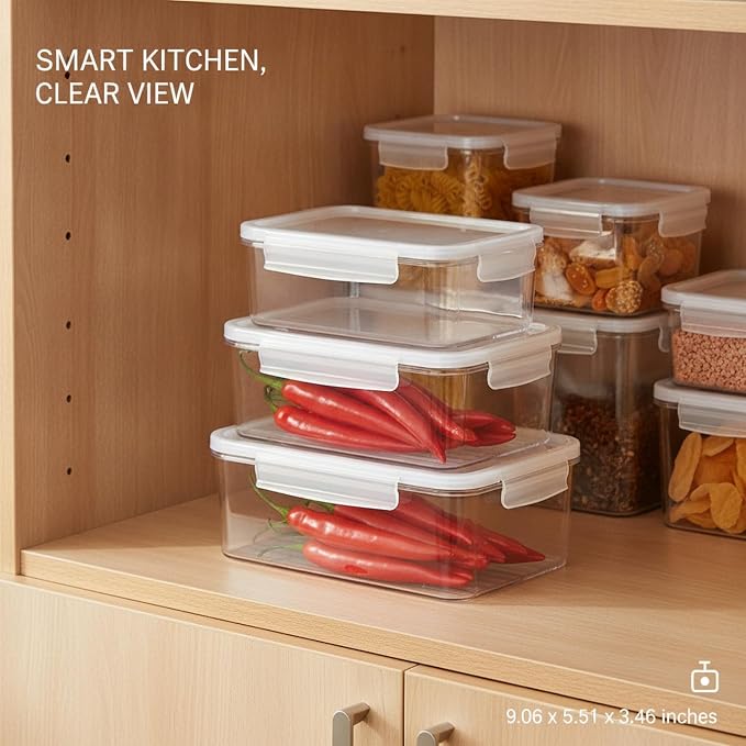 Rectangular Clear PET Storage Bin