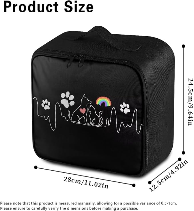 Black Empty First Aid Bag Paw Print Medicine Bag for Traveling Cute Medical Bag Empty Medium Emergency Bag for School Empty Emergency Trauma Kit Organizer Bag