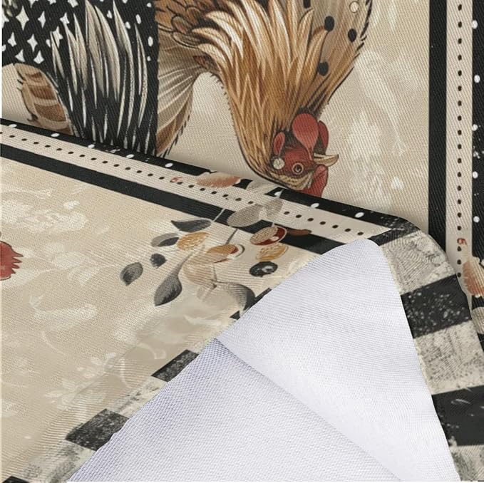 Vintage Chicken Plastic Bag Holder Leaves Rustic Farm Rooster Grocery Bag Storage Dispenser Washable Hanging Shopping Bags Carrier Reusable Wall Mount Trash Bag Organizer for Kitchen Pantry