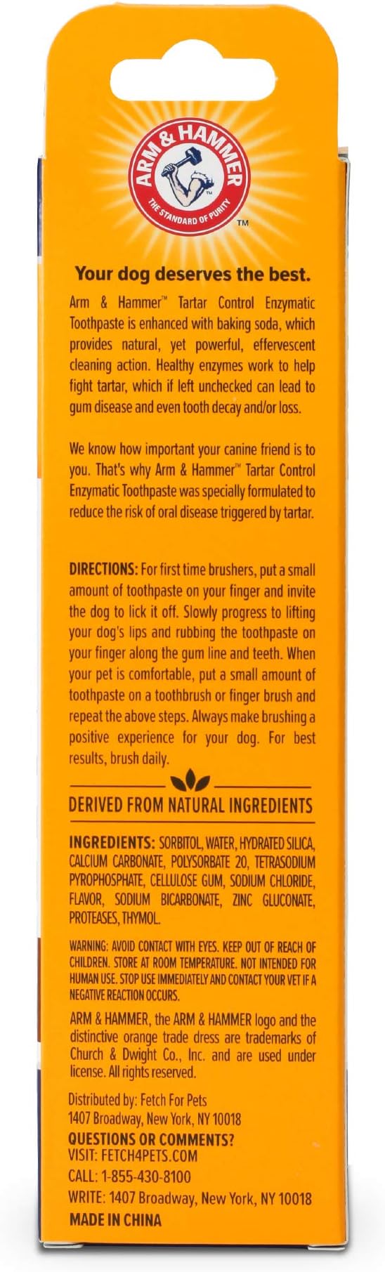 Arm & Hammer for Pets Tartar Control Enzymatic Toothpaste for Dogs Reduces Plaque & Tartar Buildup Safe for Puppies Beef Flavor, 2.5 Ounces Dog Toothpaste (Pack of 1)