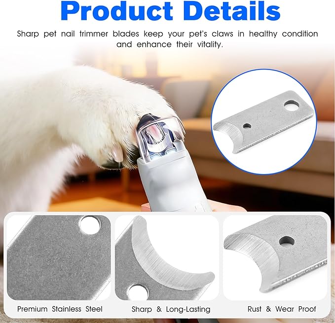 JIOTAR 6 Pet Nail Clipper Blade Replacement Parts for Resco Guillotine Trimmers, Pets Dogs Guillotine Nail Trimmer Blades -6 Pack