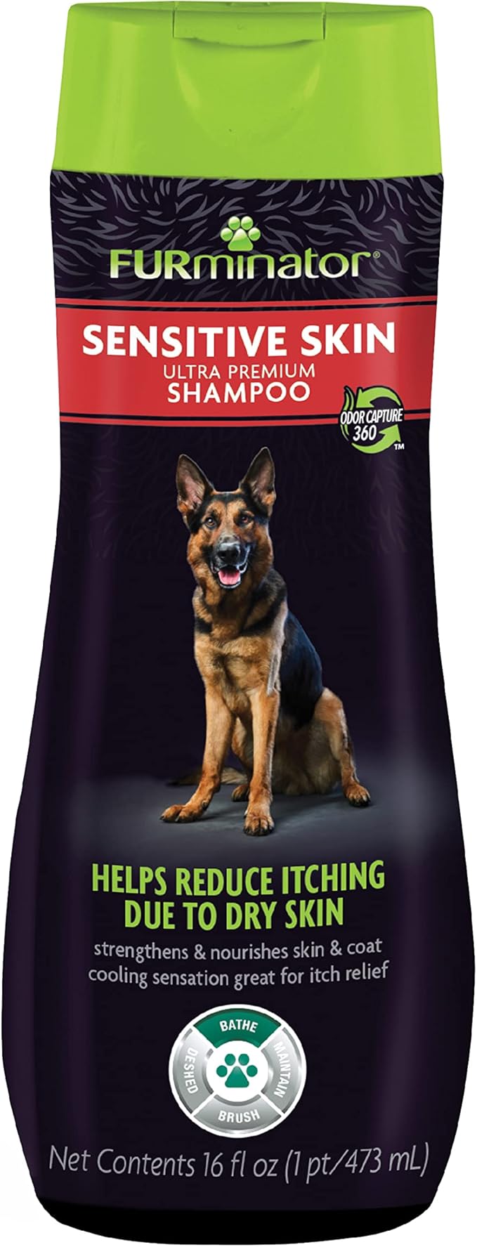 FURminator Sensitive Skin Ultra Premium Shampoo for Dogs, 16 Oz.