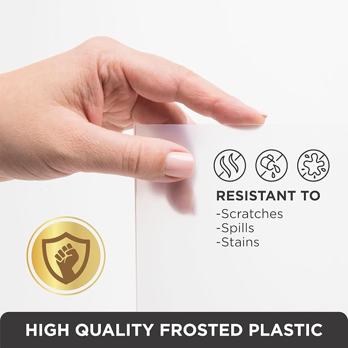 HOLDN’ STORAGE Hard Plastic Shelf Liner, 13" W x 20" L, Pack of 4 | Durable Plastic Shelf Liner Creates A Flat Surface For Cans, Bottles, Cookware, And Cabinet Essentials