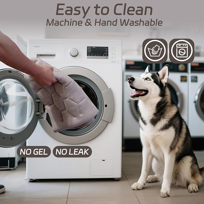Dog Cooling Mat, Breathable Cooling Mat for Dog Pet Blanket, Washable Cooling Pad for Dogs & Cats, Summer Relief Greige Neutral Decor Mat for Crate, Floor and Car, Taupe, Size B (48"L x 28"W)