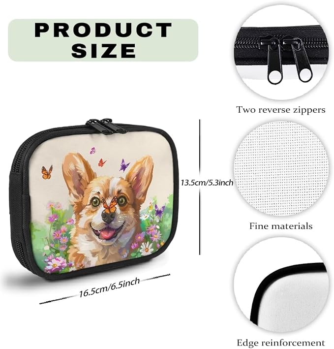 Cute Pet First Aid Kit Bag Empty First Aid Kit Pouch for Emergency at Home,Office,Car,Travel Size Pet First Aid Kit for Dog Hiking Camping