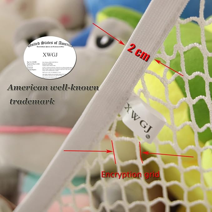 Stuffed Animal Net Toy Hammock, Teddy Bear Hammock, Jumbo Stuffed Animal Storage Net! XWG Pink