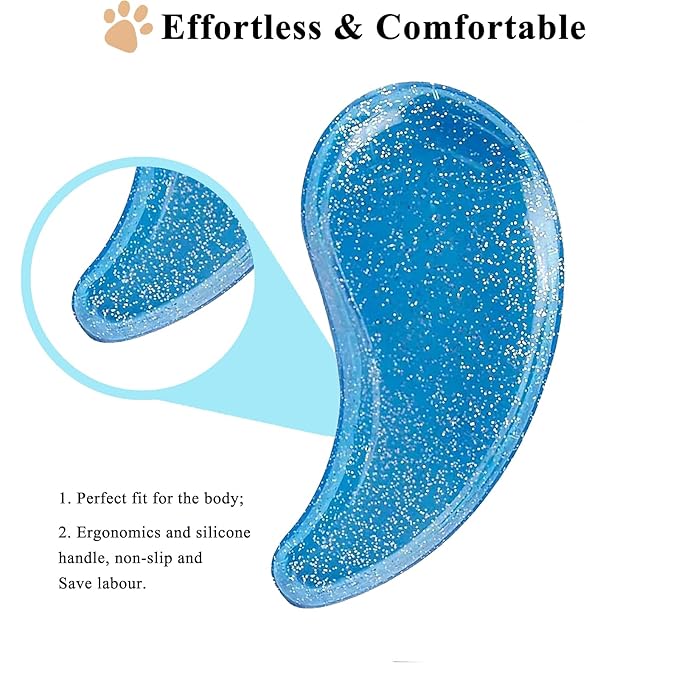 Small Dog Brush, Soft Pet Grooming Brush for Shih Tzus, Yorkies, Maltipoos, Maltese, Puppy Massaging Hair Brush, Cat Brush, for Small Animals Rabbits of All Hair Types (Starry Sky Blue)