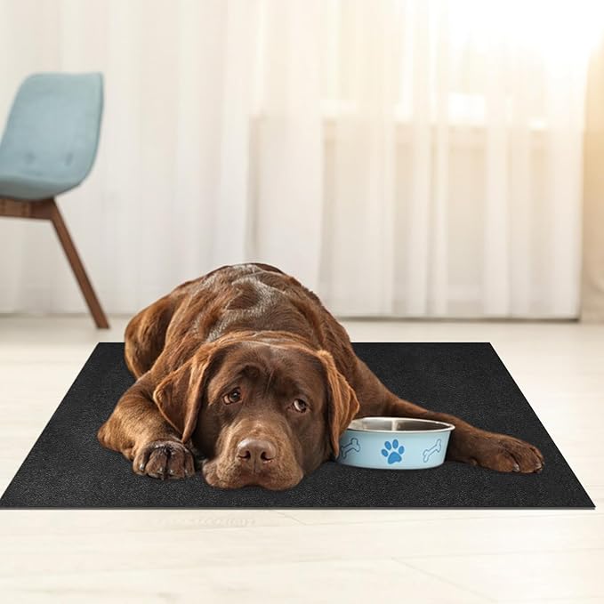 Dog Playpen Mat, Dog Crate Pad Liner for Kennel Training Under Pet Cage Mat Absorbs Waterproof Non-Slip Reusable Puppy Pad to Protect Floors, 59 x 48 inches