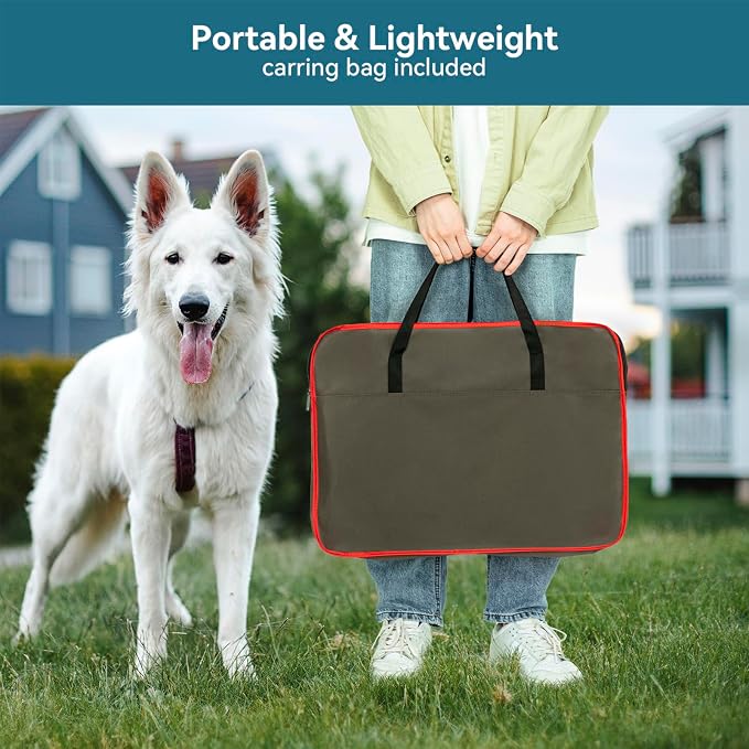 Petsfit Portable Dog Playpen 36" Portable Pet Play Pens for Small Medium Dogs, Puppy Playpen Indoor/Outdoor with Carring Case, Removable Zipper Top and Bottom,Medium (36"x36"x21") | Dual Zipper Doors, Sturdy Foldable, Removable Mesh Top, Leakproof Bottom