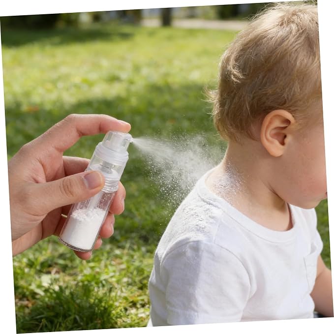 Powder White Spray 3pcs 18ml 14ml Bottle Refillable Portable 25ml | Pet Body with Pp Nozzle, Precise Dispensing Control, Compact 11.00cm 9.50cm 8.80cm Sizes for Barber Shop Use