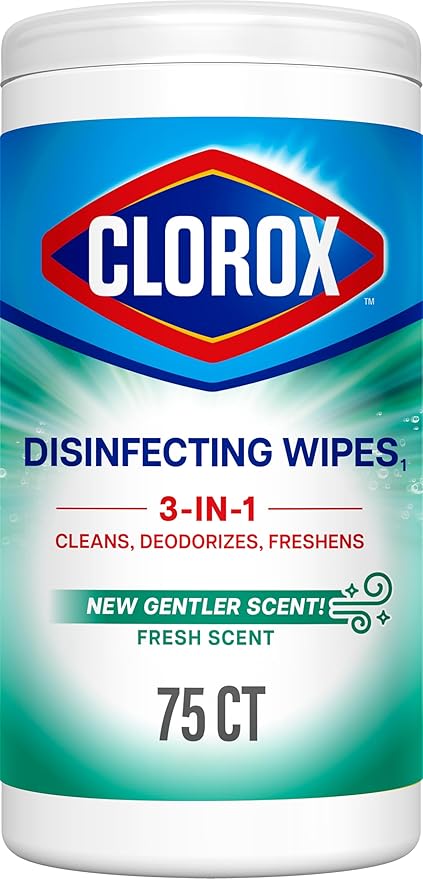 Clorox Fresh Scent Bleach Free Disinfecting Cleaning Wipes, 75 Count