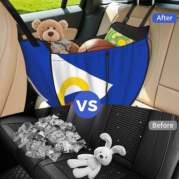 Flag of Chukotka Car Seat Organizer-Backseat Storage Bag for Travel | Waterproof Durable. Holds Snacks Gear Essentials. Fits Most Cars.