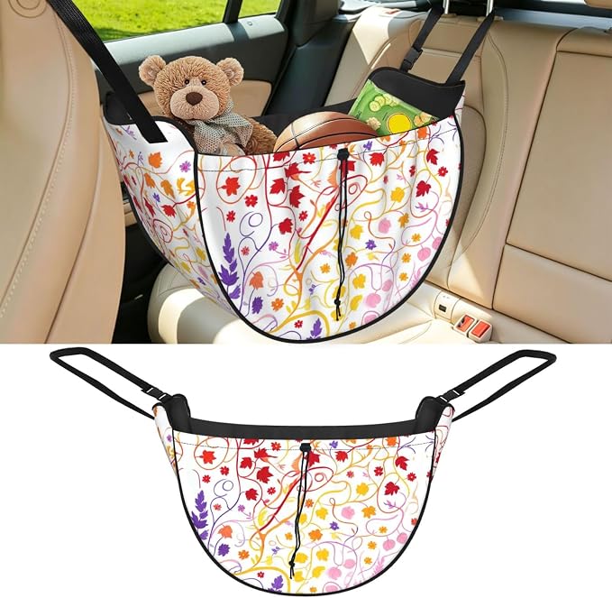 Color Vine Car Seat Organizer-Backseat Storage Bag for Travel | Waterproof Durable. Holds Snacks Gear Essentials. Fits Most Cars.