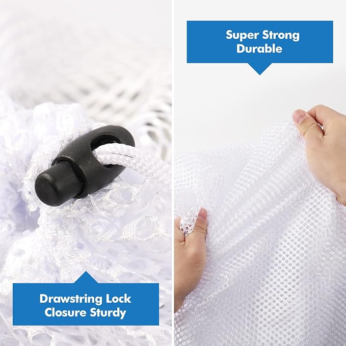 3 Pack XXL Mesh Laundry Bags for Delicates, Extra Large Laundry Wash Bags for Clothes,Bed Linen,Toys with Drawstring Closure Sturdy(3 XXLarge 28 x 26 Inches)