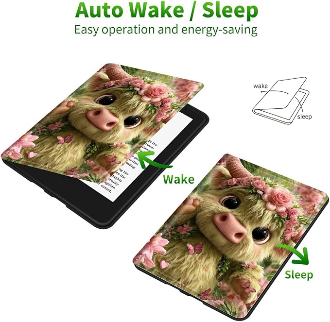 Case for Samsung Galaxy Tab S8 Plus 2022/S7 FE 2021/S7 Plus 2020 12.4" | Slim Leather Smart Cover with Multi-Angle Anti-Slip Stand [Auto Wake/Sleep] Shell for Women Men, Pink Flower Cow