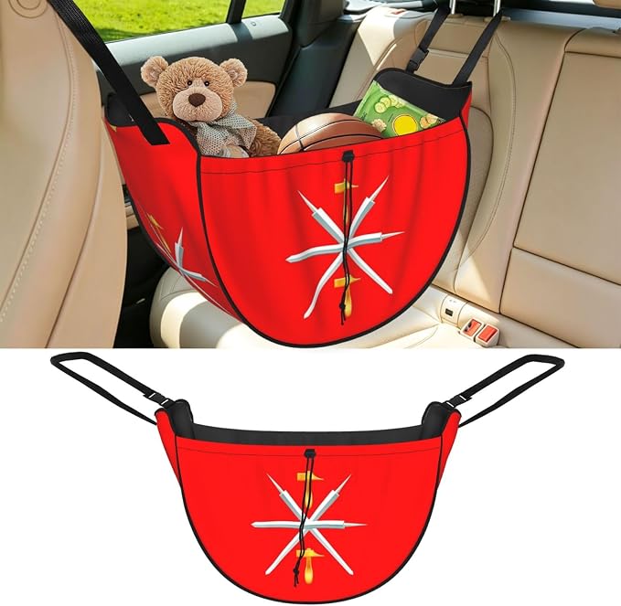 Flag of Tula Oblast Car Seat Organizer-Backseat Storage Bag for Travel | Waterproof Durable. Holds Snacks Gear Essentials. Fits Most Cars.