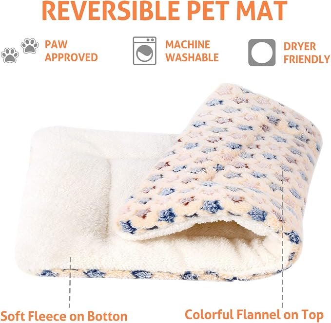 Mora Pets Dog Crate Pad Bed Ultra Soft Pet Mat Star Print Brown 41 x29 Inch | Washable Crate Mat for Small Medium Large Dogs, Reversible Fleece Dog Crate Kennel Mat Flat Cat Bed Liner