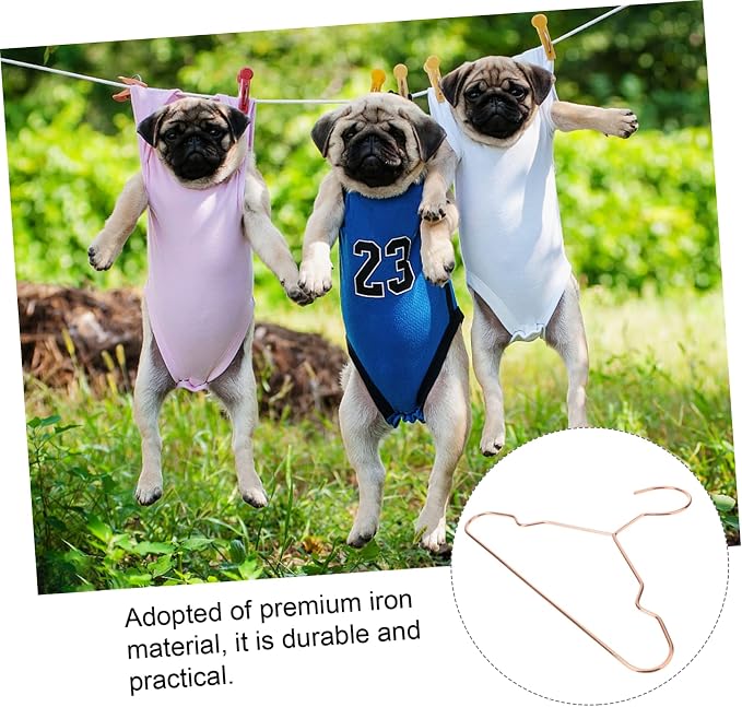 3pcs Pet Clothing Hangers Apparel Organizers for Neat Storage for Hanging Pet Clothes Thick Finish