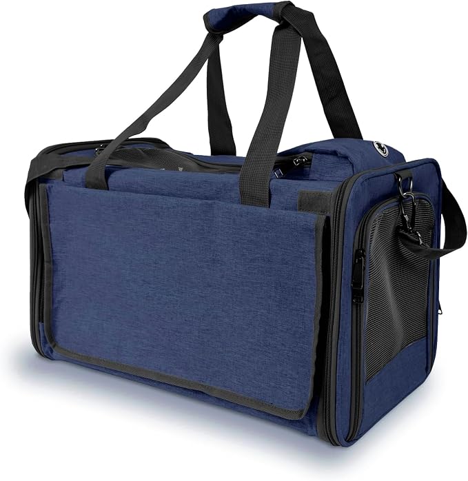 GAPZER Medium Cat Carrier Large Cat 15 lbs+ Soft Pet Car Cage Small Puppy | Privacy Protection Big Kitten Car Travel Cloth Carry Bag up to 20 lbs, Small Animal Portable Mesh Kennel Cage for Vet Visits