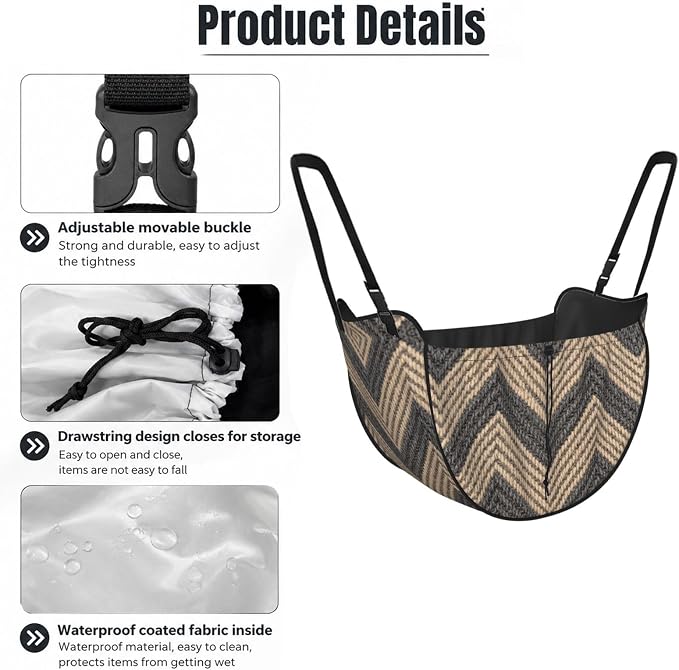 Classic patterns Car Seat Organizer-Backseat Storage Bag for Travel | Waterproof Durable. Holds Snacks Gear Essentials. Fits Most Cars.