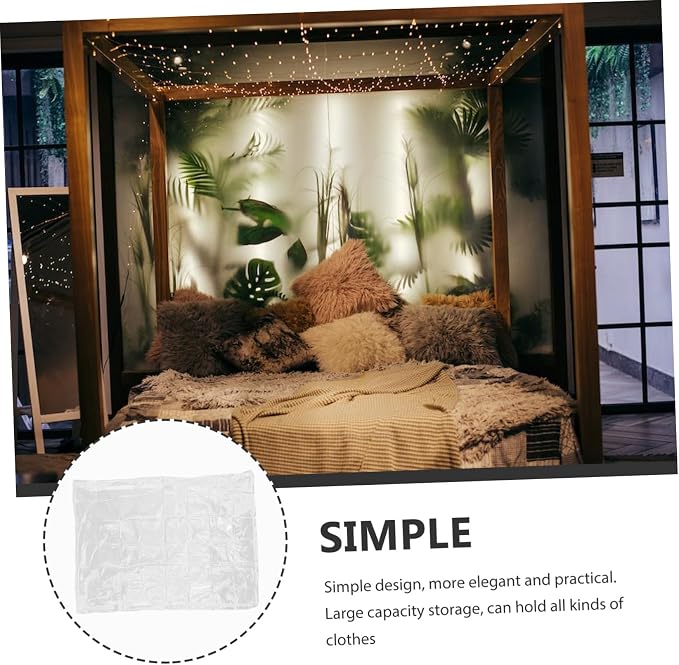 VALICLUD Transparent Zipper Mattress Cover Protector Dustproof Storage Bag for Thick Bed Mattress Easy Installation Suitable for Moving Mothers Pets and Elderly Bedroom Organizer