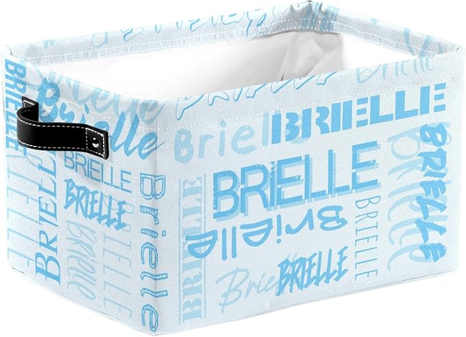 Personalized Storage Bins with Name Custom Kids Storage Basket Cubes Organizer with Handles for Organizing Boys and Girls Toys Shelf Closet Nursery Baskets Boxes, 1 Pack
