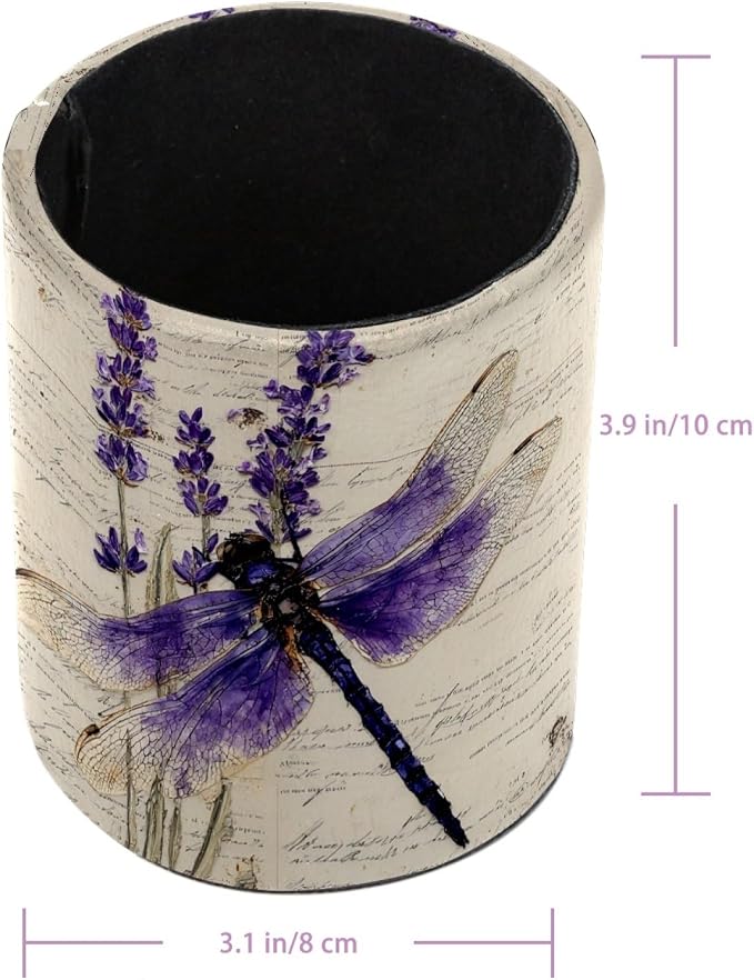 Retro Dragonfly Pen Holder, Pencil Cup Marker Brush Holder Desk Storage Case, Desktop Organizer for School Office Home Supplies