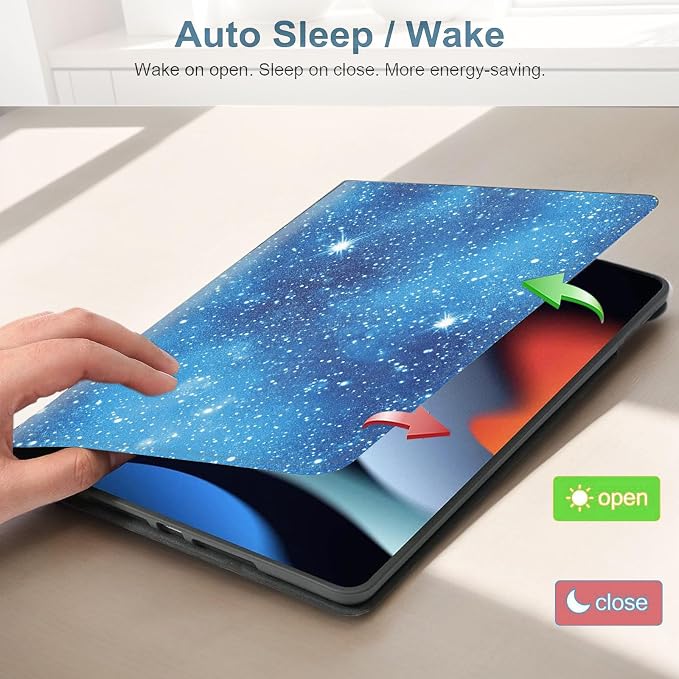 for Samsung Galaxy Tab S6 Lite 10.4" 2020/2022/2024 (SM-P620/P625/P613/P619/P615/P610) Tablet Protective Cover with Adjustable Stand and Magnetic Auto Wake/Sleep,Starry Sky