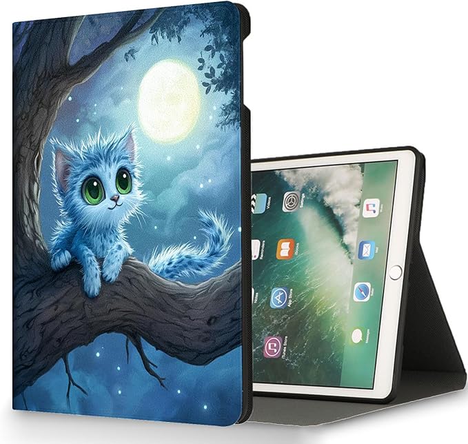 for Microsoft Surface Go 4/3/2/1-10.5" 2021 Tablet Case,Auto Wake/Sleep,Adjustable Stand Protective Cover - Moonlight Cat