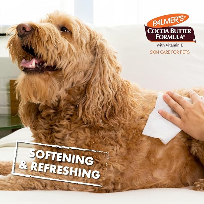 Palmer’s for Pets Cocoa Butter Formula Refreshing Wipes for Dogs and Puppies - Paraben Free, Phthalate Free Dog Grooming Wipes with Vitamin E, Gentle Daily Use, 100 Count - 3 Pack