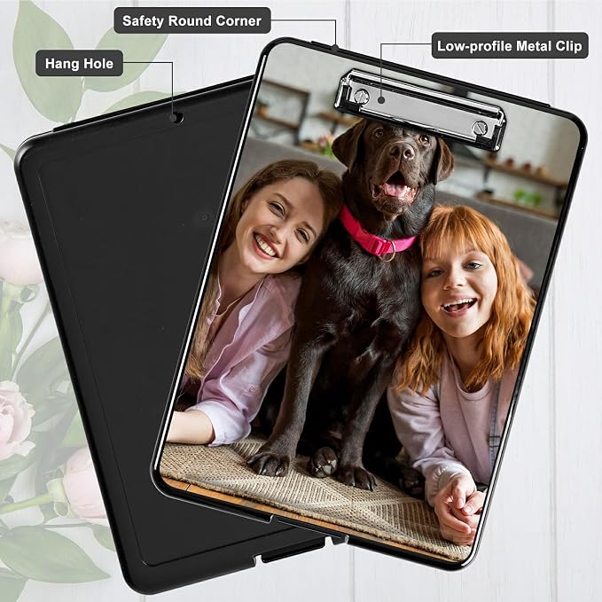 Customized A4 Clipboard with Storage Pen Holder, Clipboards Organizer Nursing Clipboard Foldable File Folder Plastic Clipboard Folio Clip Board for Office Students Classroom Doctor