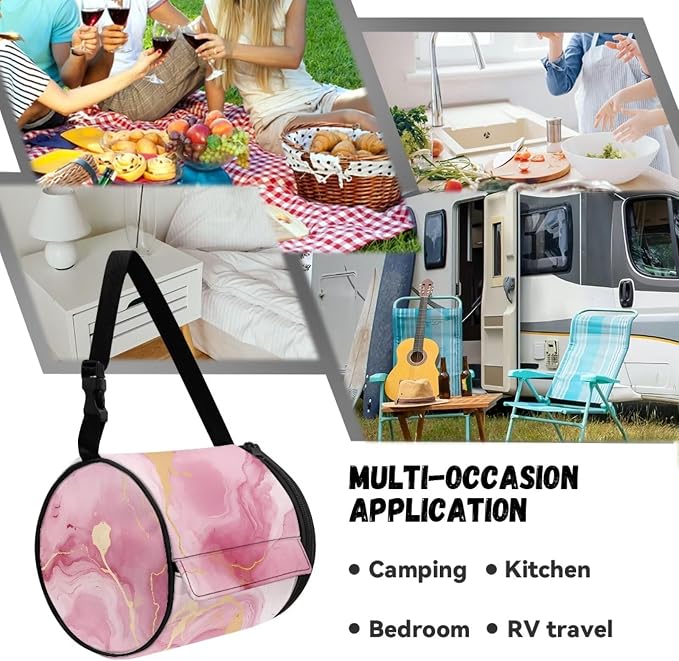 Pink Marble Print Wall Mounted Toilet Paper Holder Moisture Resistant Versatile Tissue Roll Paper Holder Hanging Bathroom Tissue Towel Roll Holder 6.3 * 6.3 * 6.3 Inch