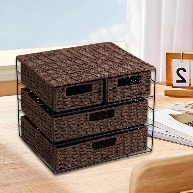 Paper Storage Box Sundries Storage Bin Drawer Type Household Snack Container Pet