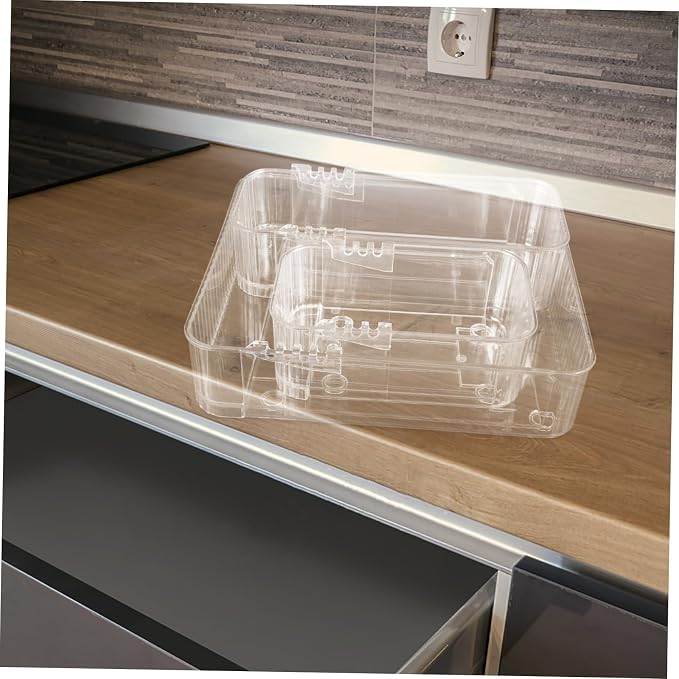 PRETYZOOM 3pcs Expandable Drawer Organizer Tray Drawer Storage Bins for Kitchen Office and Bathroom Pet Material Dividers for Neat Organization