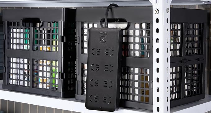 Eslite 3-Pack Collapsible Plastic Storage Crates,Foldable Crates for Storage,16L (Black)
