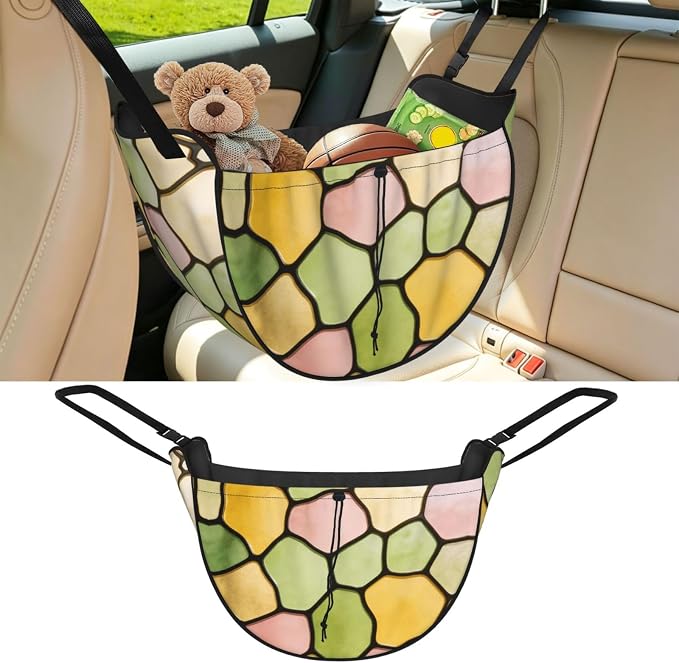 Garden Patch Color Car Seat Organizer-Backseat Storage Bag for Travel | Waterproof Durable. Holds Snacks Gear Essentials. Fits Most Cars.