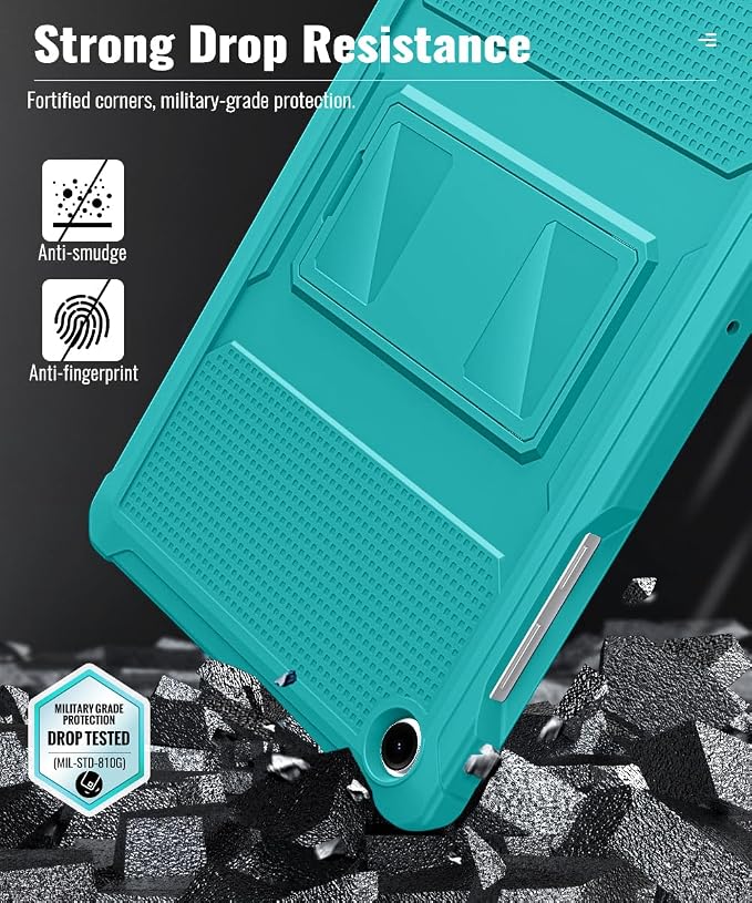 MoKo Shockproof Case Fit Samsung Galaxy Tab A11+ Plus/ A9+ 11 Inch | with Screen Protector, Heavy Duty Shockproof Protective Case, Bondi Blue