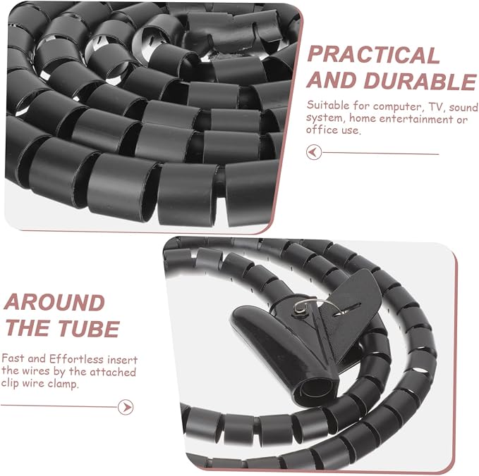 Uonlytech Cable Tube Organizer Sleeve and Flexible Wire for for Boys and Girls and Pets for Tv Computer and Sound System Cables