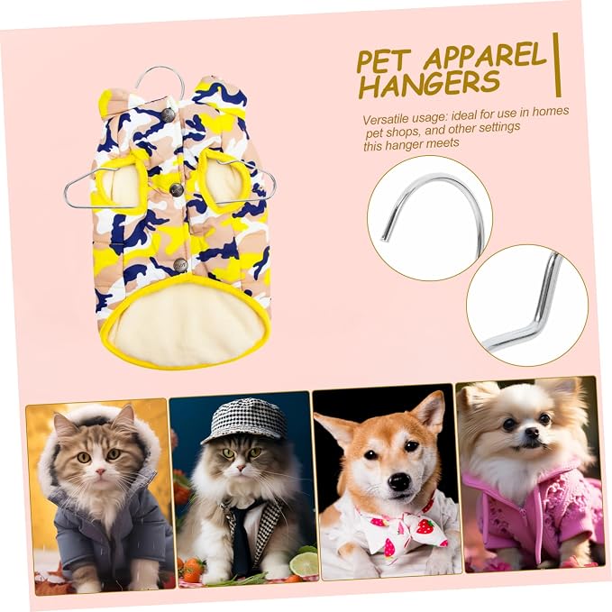 Luxshiny 10pcs Pet Storage Hanger for Cat Dog Clothes Compact Organizer Fit for Pet Apparel Drying Storing Space-Saving Design for Home