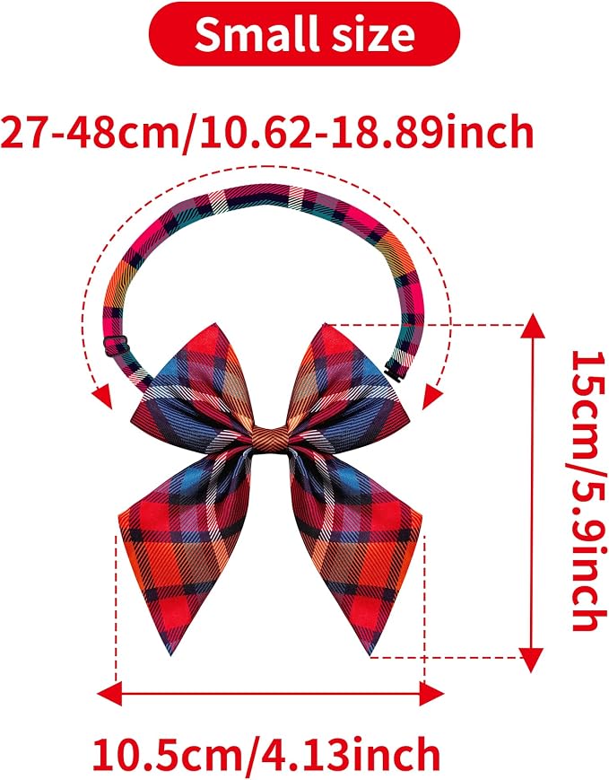 PET SHOW 10 Pack Plaid Sailor Dog Bowties for Small Dogs