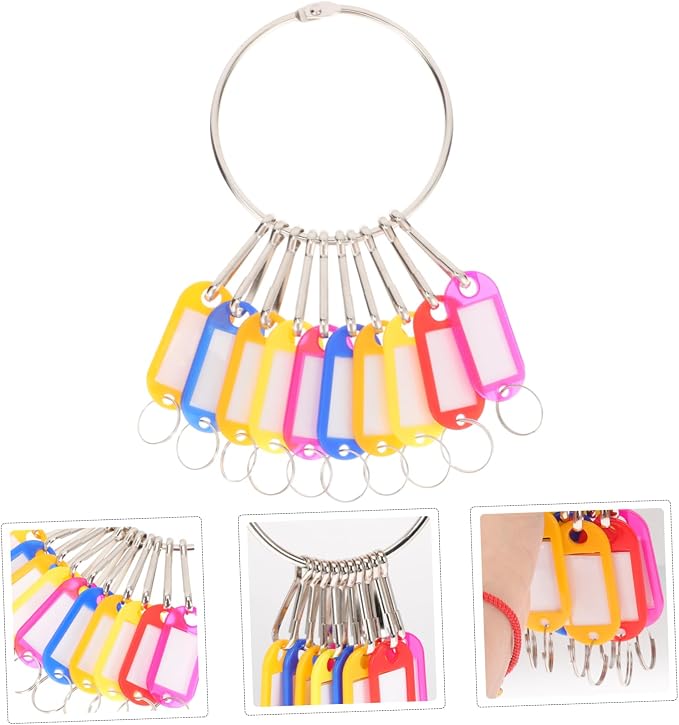 DOITOOL 2sets Multi-Functional Key Tag for Organization Key Identification Labels for Easy Luggage and Pet